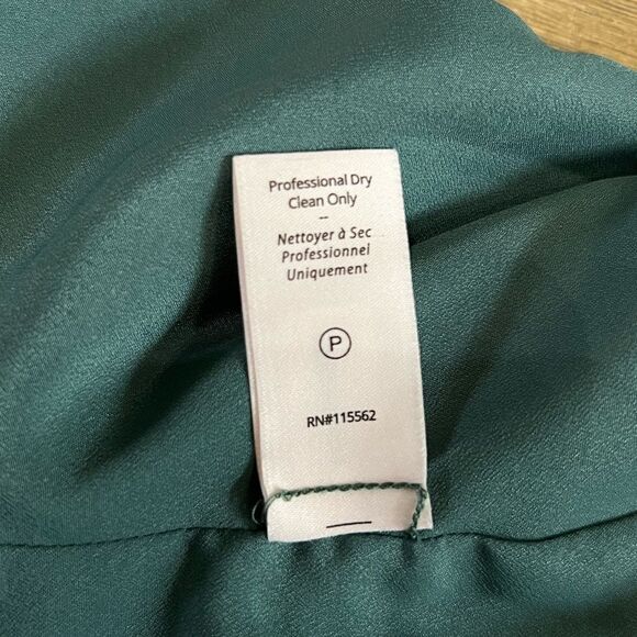 Cinq à Sept Amari Silk Top Sleeveless Twist Front Size Medium Green - Picture 9 of 12